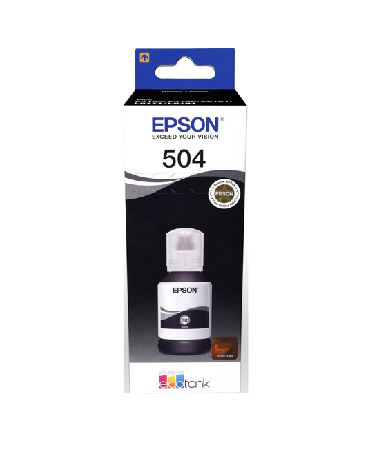 Cartucho Epson Modelo T504 Negro, Para L4150, L4160, L6161, L6171, L6191