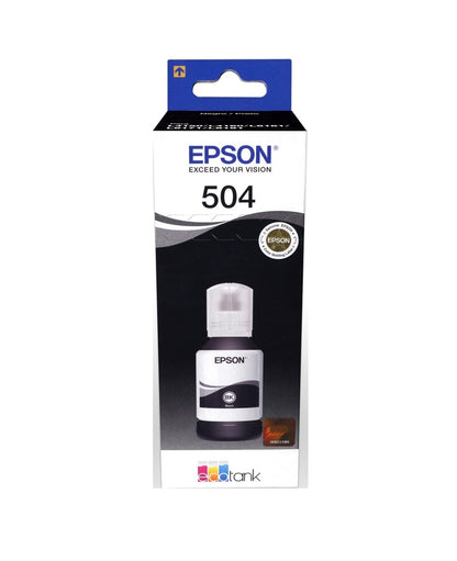 Cartucho Epson Modelo T504 Negro, Para L4150, L4160, L6161, L6171, L6191
