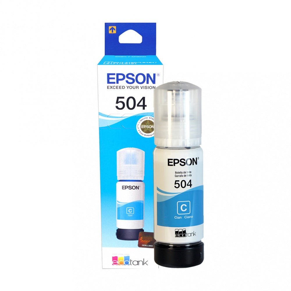 Cartucho Epson Modelo T504 Cyan, Para L4150, L4160, L6161, L6171, L6191
