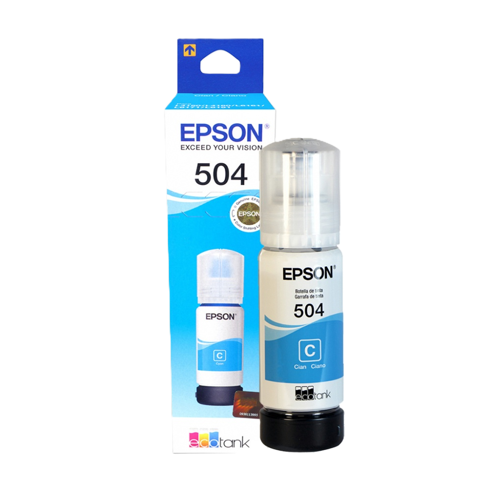 Cartucho Epson Modelo T504 Cyan, Para L4150, L4160, L6161, L6171, L6191