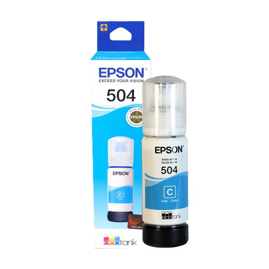 Cartucho Epson Modelo T504 Cyan, Para L4150, L4160, L6161, L6171, L6191