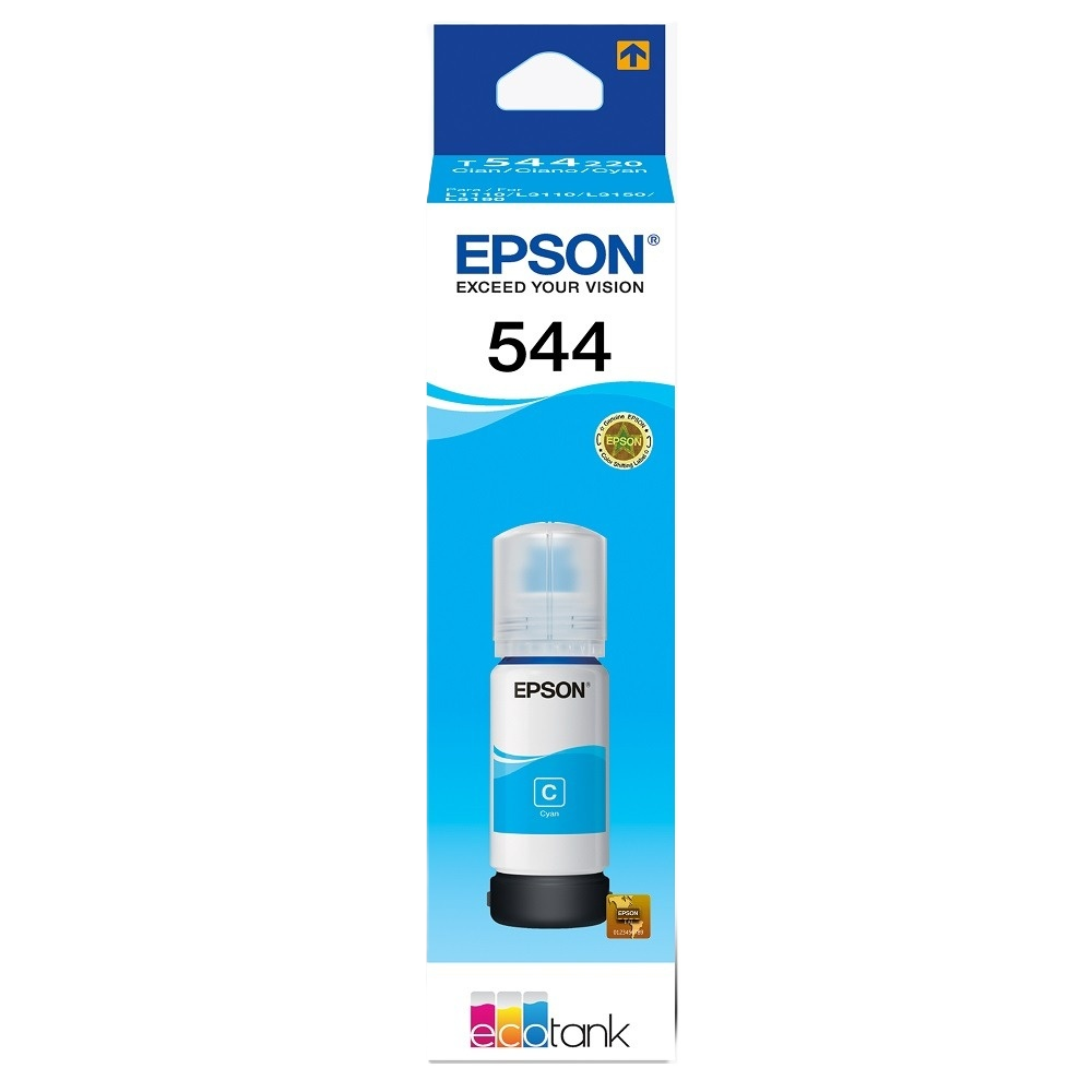 Cartucho Epson Modelo T544 Cyan, Tinta Dye, Para L1210, L3210, L3250, L3110, L3150, L5190