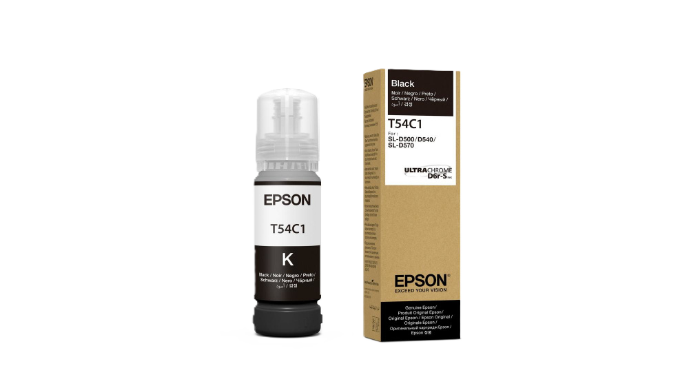Botella De Tinta Epson Modelo T54c Ultrachrome D6r-s Negro, Para Plotter D570 (70ml)