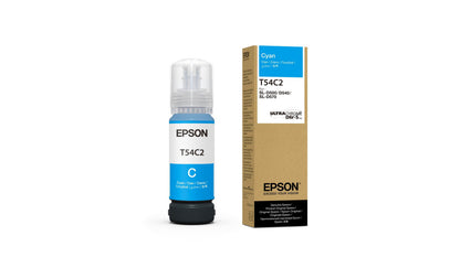 Botella De Tinta Epson Modelo T54c Ultrachrome D6r-s Cyan, Para Plotter D570 (70ml)