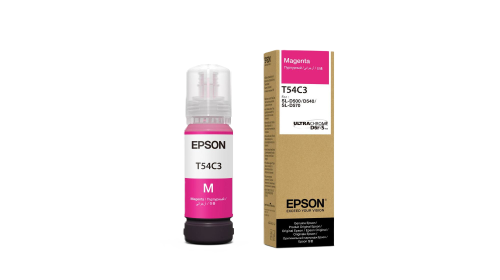 Botella De Tinta Epson Modelo T54c Ultrachrome D6r-s Magenta, Para Plotter D570 (70ml)