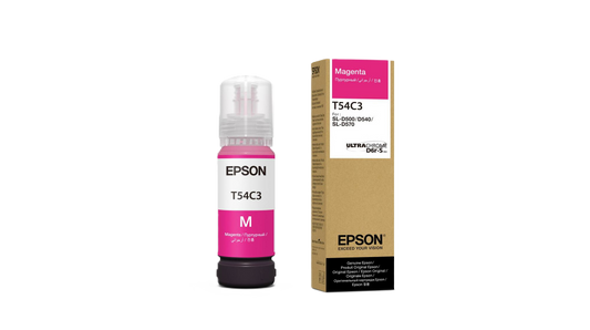 Botella De Tinta Epson Modelo T54c Ultrachrome D6r-s Magenta, Para Plotter D570 (70ml)