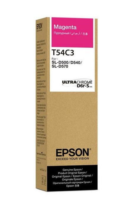 Botella De Tinta Epson Modelo T54c Ultrachrome D6r-s Magenta, Para Plotter D570 (70ml)