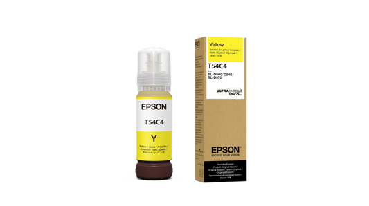 Botella De Tinta Epson Modelo T54c Ultrachrome D6r-s Amarilla, Para Plotter D570 (70ml)
