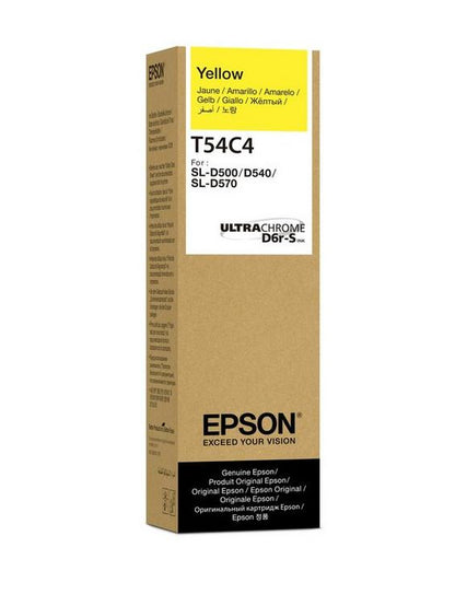 Botella De Tinta Epson Modelo T54c Ultrachrome D6r-s Amarilla, Para Plotter D570 (70ml)