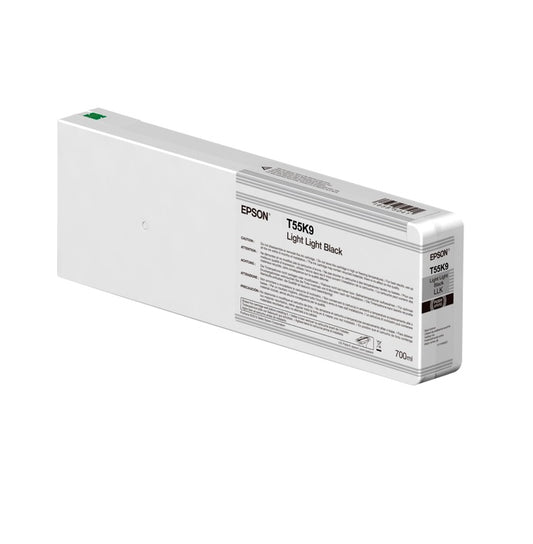 Cartucho Epson Modelo T55k Ultrachrome Hd / Hdx Negro Claro Claro, Para Plotter P6000/ P7000/ P8000/ P9000 700 Ml