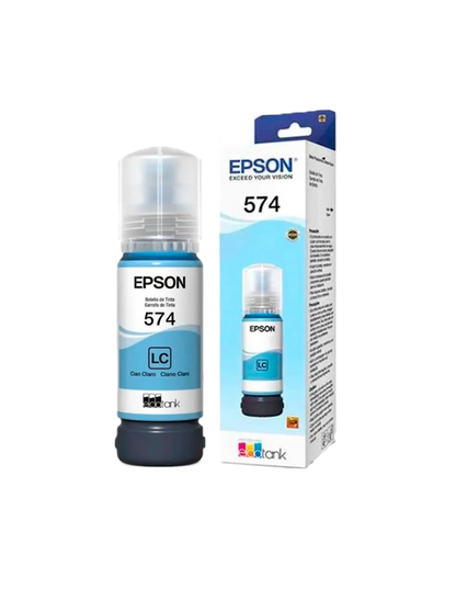 Botella De Tinta Epson Modelo T574 Cyan Claro Para L8050