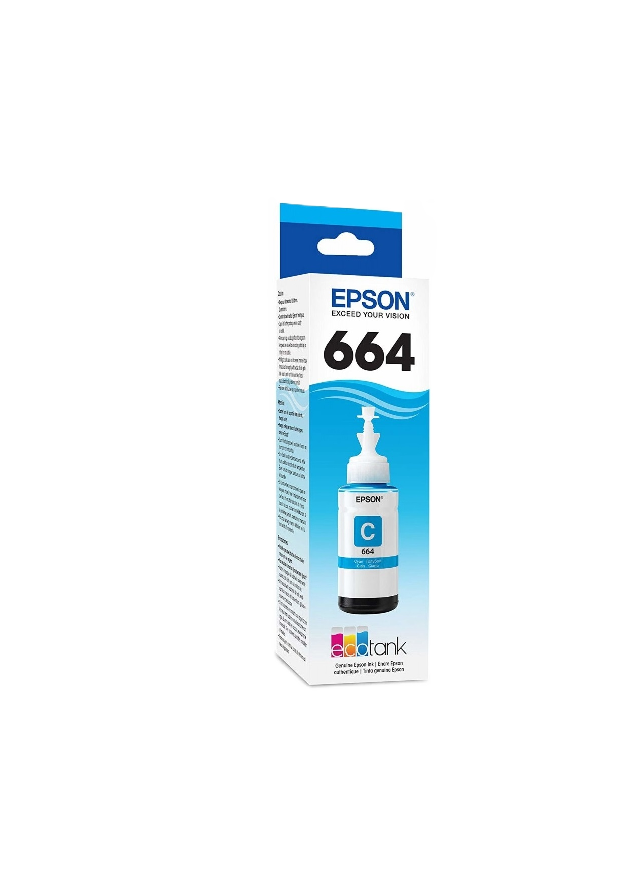 Cartucho Epson Modelo 664 Cyan, Para L110, L200, L210, L350, L355, L555, L300, L1300