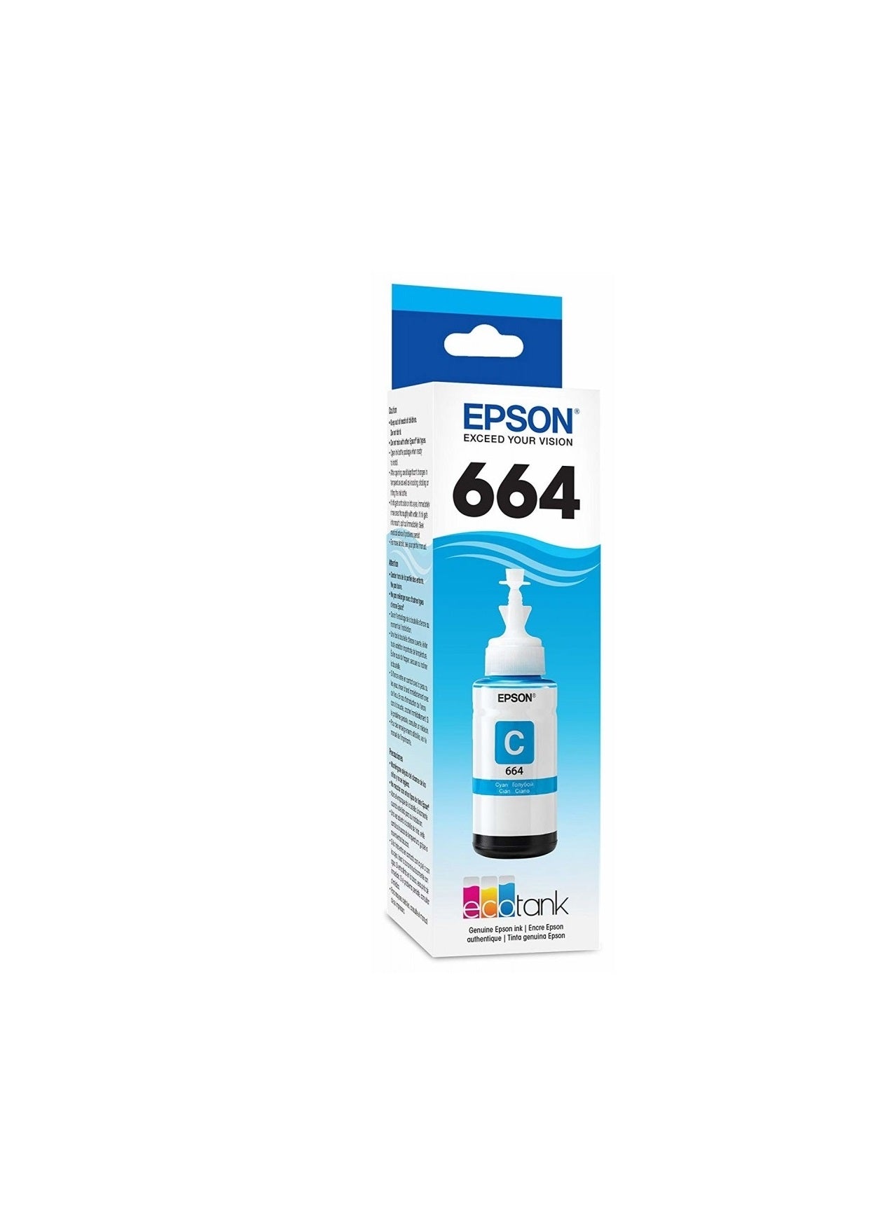 Cartucho Epson Modelo 664 Cyan, Para L110, L200, L210, L350, L355, L555, L300, L1300
