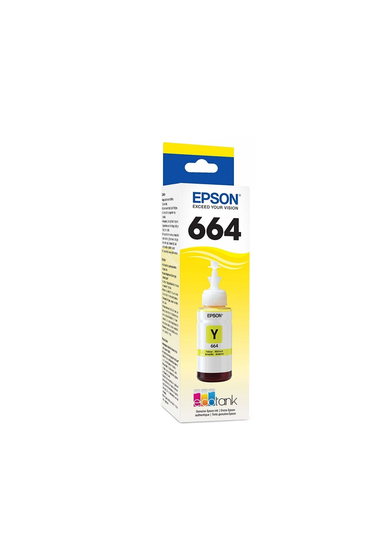 Cartucho Epson Modelo 664 Amarillo, Para L110, L200, L210, L350, L355, L555, L300, L1300