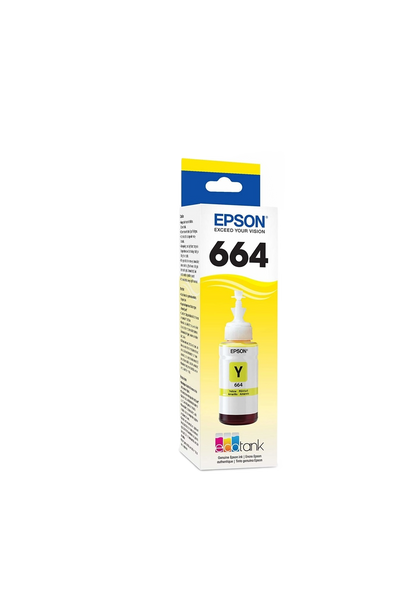 Cartucho Epson Modelo 664 Amarillo, Para L110, L200, L210, L350, L355, L555, L300, L1300