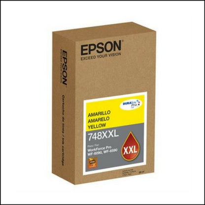 Cartucho Epson Modelo T748xxl Amarillo, Para Wf-6090, Wf-6590, Alta Capacidad, Rendimeinto De 7,000 Impresiones, Costo Pp $0.18c
