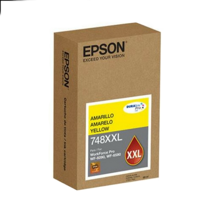 Cartucho Epson Modelo T748xxl Amarillo, Para Wf-6090, Wf-6590, Alta Capacidad, Rendimeinto De 7,000 Impresiones, Costo Pp $0.18c