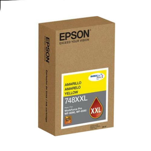 Cartucho Epson Modelo T748xxl Amarillo, Para Wf-6090, Wf-6590, Alta Capacidad, Rendimeinto De 7,000 Impresiones, Costo Pp $0.18c