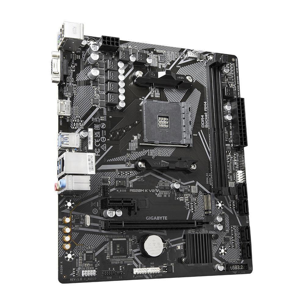 Mb Gigabyte A520 Amd S-am4 3a Gen/2xddr4 3200/hdmi/dvi/vga/4xusb 3.2/m.2/micro Atx/gama Basica