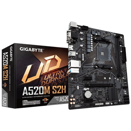 Mb Gigabyte A520 Amd S-am4 3a Gen/2xddr4 3200/hdmi/dvi/vga/4xusb 3.2/m.2/micro Atx/gama Basica