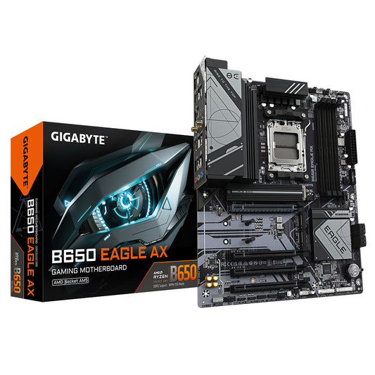 Tarjeta Madre Bigabyte B650 Eagle Ax S-am5 / 4x Ddr5 7600 Oc / Dp / Hdmi / Wifi / Bt / Pcie 4.0/ Atx / Gama Media