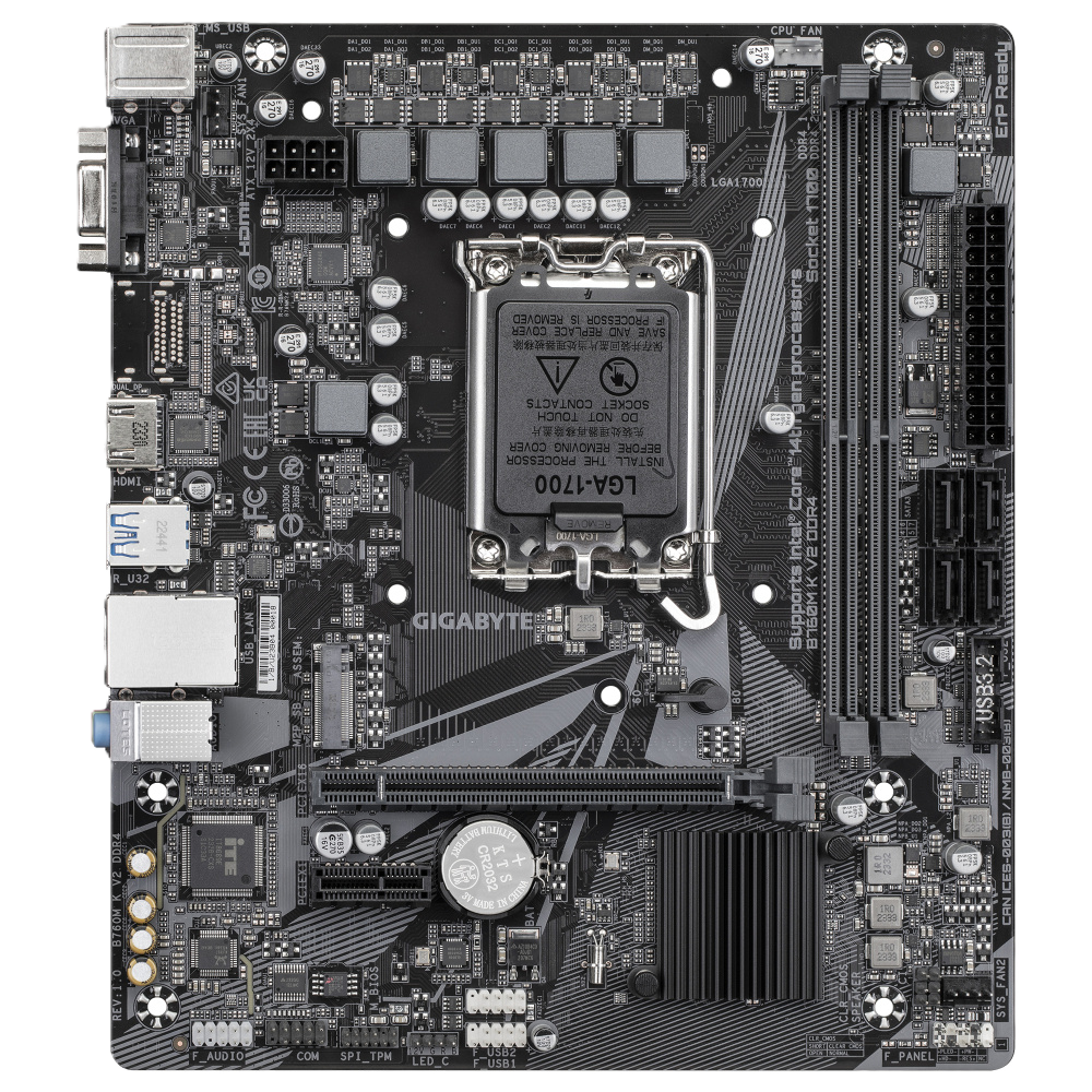 Tarjeta Madre Gigabyte B760m K V2 Ddr4 / Socket 1700 / 2x Ddr4 / Hdmi / Pcie X 16 / Micro Atx