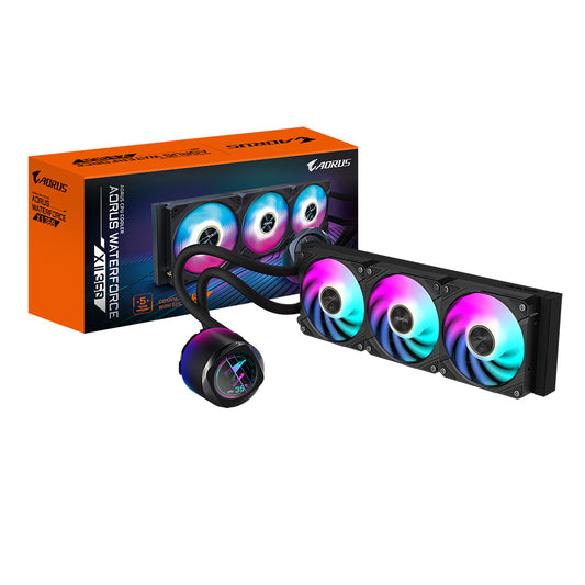 Disipador De Enfriamiento Liquido Gigabyte Gp-aorus Waterforce X Ii 360 / Intel 115x, 1200, 1700 / Amd Tr4, Am5, Am4, Str5 / 360mm / Color Negro