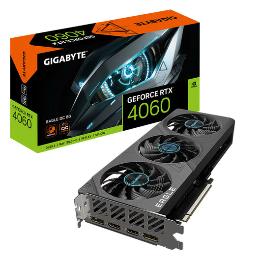 Tarjeta De Video Gigabyte Gv-n4060eagle Oc-8gd / Gddr6 8gb / Pcie 4.0 / Dp 1.4 / Hdmi 2.1 / Gama Media