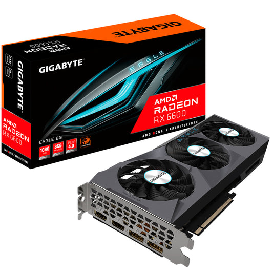 Tarjeta De Video Gigabyte Amd Radeon Rx 6600 Gaming Oc 8g Pcie 4.0 8 Gb/gddr6x/256 Bit/gama Alta