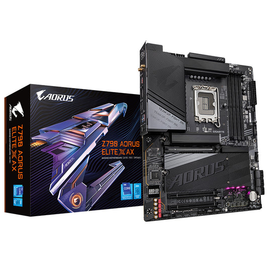 Tarjeta Madre Gigabyte Z790 Aorus Elite X Ax / Lga 1700 14/13/12 Gen / Ddr5 / Hdmi / Dp / Wifi 6 / Bt 5.3 / Atx / Gaming