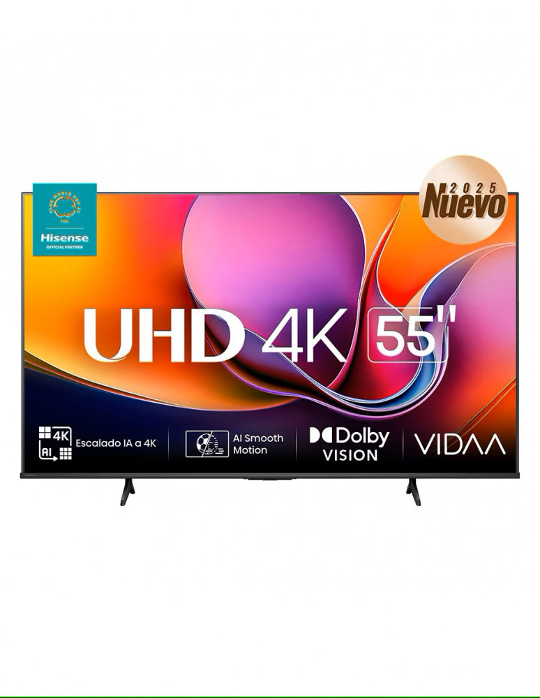 Television 55 Pulgadas Led Hisense 55a65nv Smart Vidaa, Uhd 4k, Dolby Vision, Hdr10, Dts Virtual X, Wifi