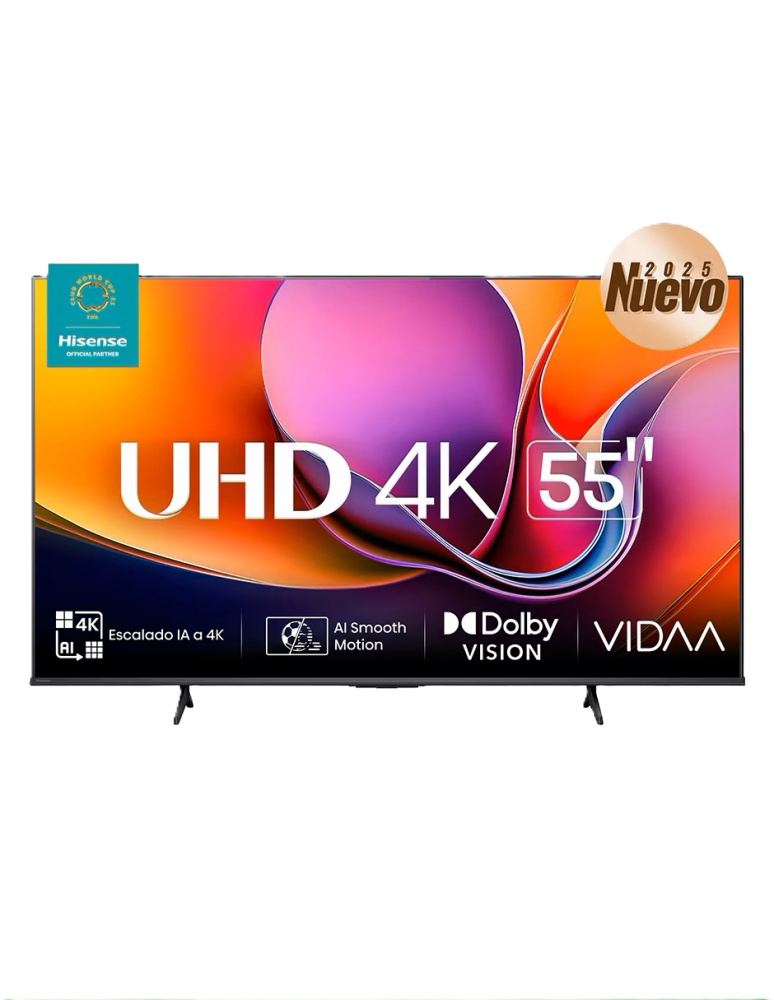 Television 55 Pulgadas Led Hisense 55a65nv Smart Vidaa, Uhd 4k, Dolby Vision, Hdr10, Dts Virtual X, Wifi