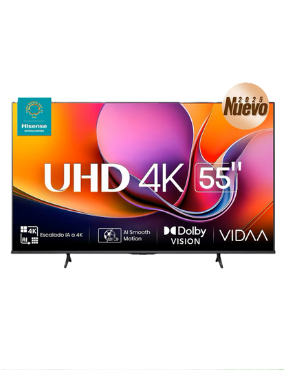 Television 55 Pulgadas Led Hisense 55a65nv Smart Vidaa, Uhd 4k, Dolby Vision, Hdr10, Dts Virtual X, Wifi