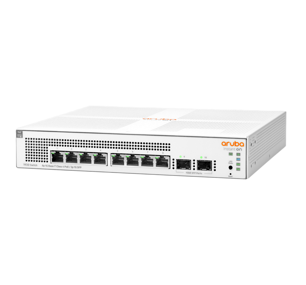 Switch Hpe Aruba Jl681a Instant On 1930 8g Poe Clase 4 2 Sfp 124 W Administrable Capa 2 Smart Managed