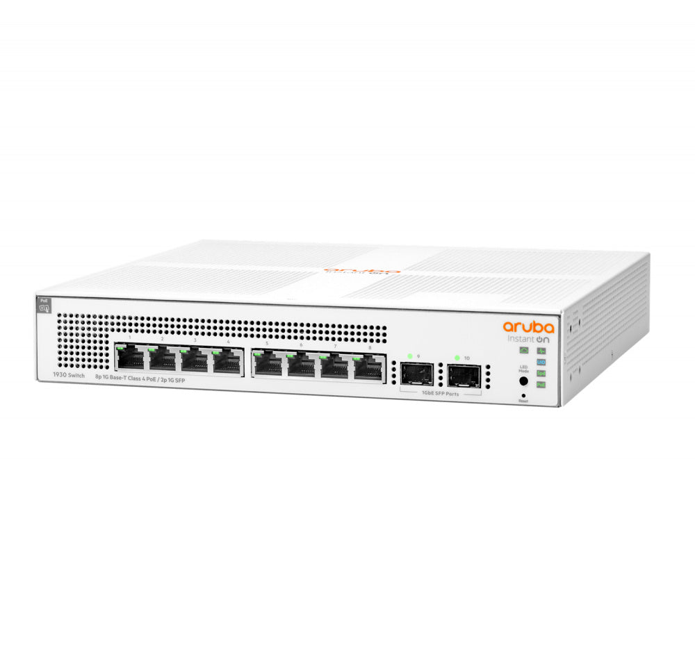 Switch Hpe Aruba Jl681a Instant On 1930 8g Poe Clase 4 2 Sfp 124 W Administrable Capa 2 Smart Managed