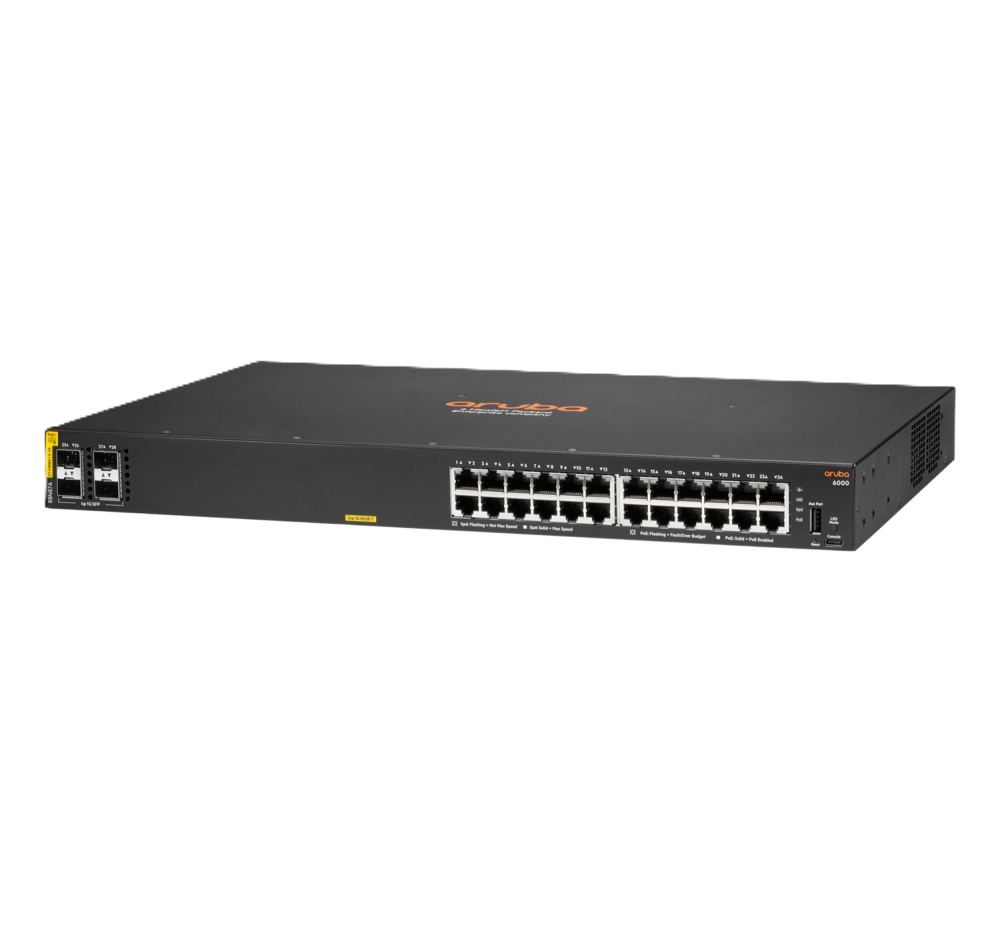 Switch Hpe Aruba R8n87a 6000 24g Poe Cl4 370 Watts Y 4sfp Administrable Capa 2