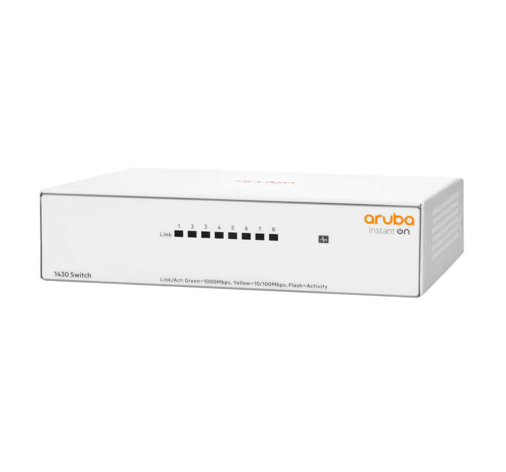 Switch Hpe Aruba R8r45a Instant On 1430 Con 8 Puertos Rj45 10/100/1000 Mbps No Administrable