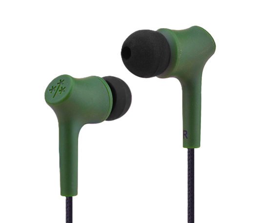 Audifonos Manos Libres Hune Haya Sustentable Trenzado Con Microfono Jack 3.5 Bosque