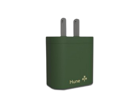Cargador De Pared Hune Huron Sustentable 2 Puertos (usb A + Tipo C) Carga Simultanea (bosque)