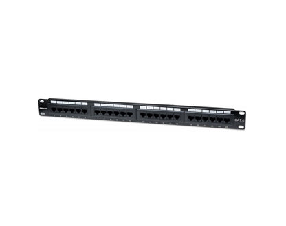 Panel De Parcheo Intellinet,520959, Cat6 Utp 24 Puertos Rj45 Montaje Rack 19 1u