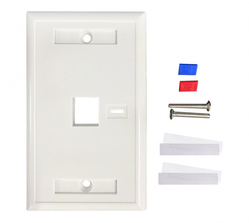 Tapa Faceplate , Intellinet, 772389, Blanco 1 Perf. Etiqueta