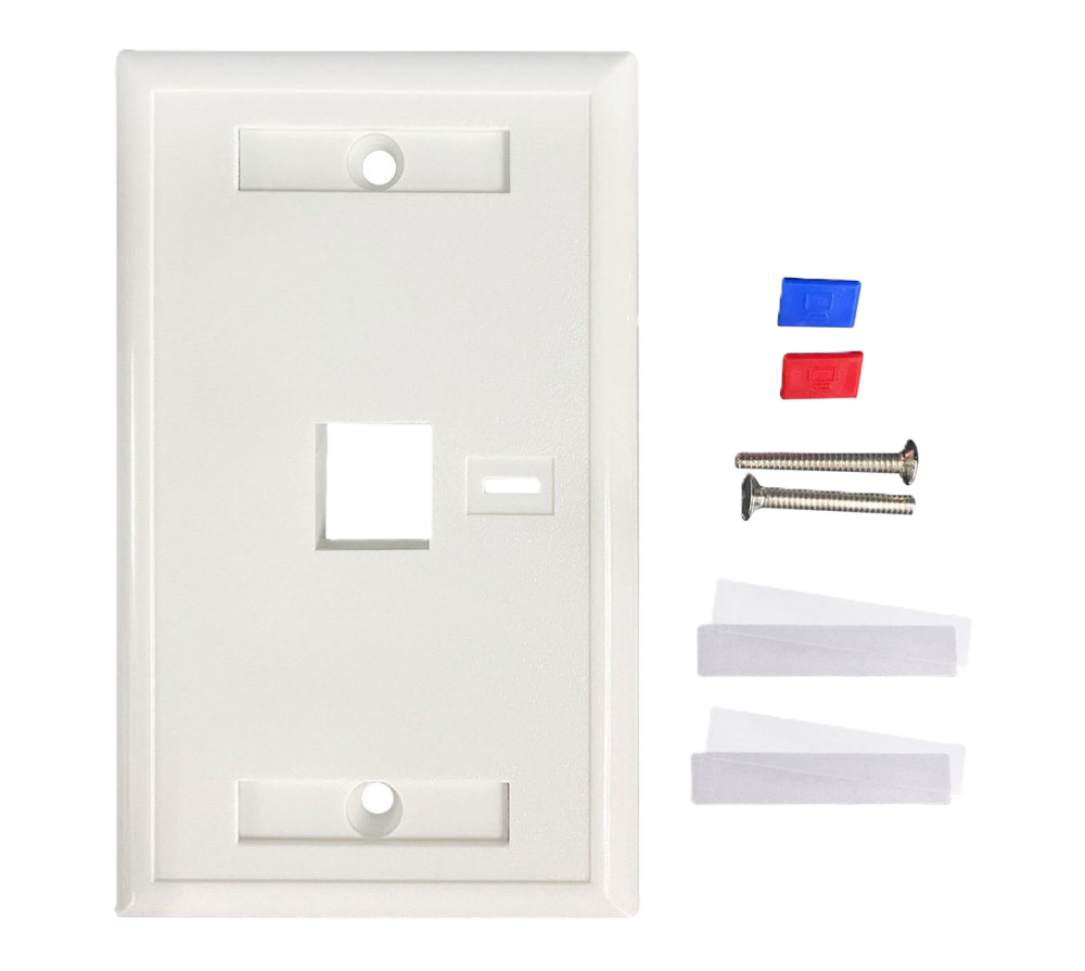 Tapa Faceplate , Intellinet, 772389, Blanco 1 Perf. Etiqueta