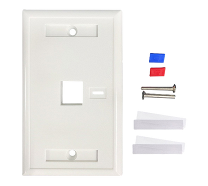 Tapa Faceplate , Intellinet, 772389, Blanco 1 Perf. Etiqueta