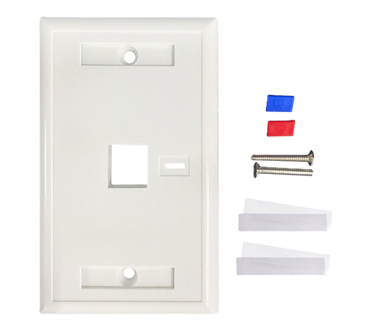 Tapa Faceplate , Intellinet, 772389, Blanco 1 Perf. Etiqueta