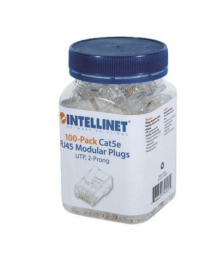 Plug Rj45,intellinet,790055, Cat 5e Utp Multifilar 100 Pzas