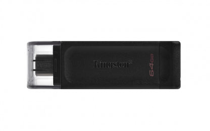 Memoria Flash Usb Kingston Data Traveler 70 64gb Gen 1 3.2 Tipo C Negro (dt70/64gb)