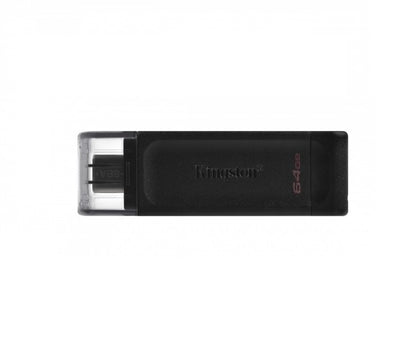 Memoria Flash Usb Kingston Data Traveler 70 64gb Gen 1 3.2 Tipo C Negro (dt70/64gb)