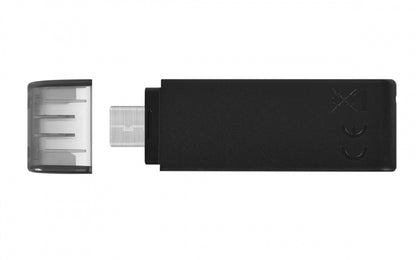 Memoria Flash Usb Kingston Data Traveler 70 64gb Gen 1 3.2 Tipo C Negro (dt70/64gb)
