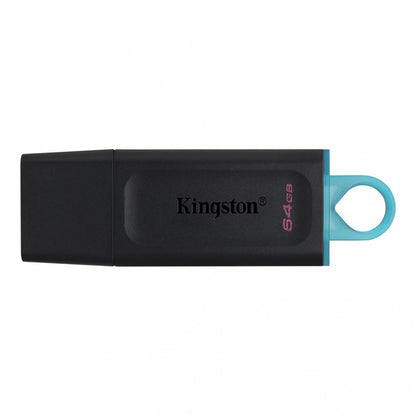 Memoria Flash Usb Kingston Data Traveler Exodia 64gb Gen 1 3.2 Tipo A Negro C/anillo Azul Ocean (dtx/64gb)