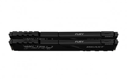 Memoria Ram Kingston Dimm Ddr4 16gb 2x8gb 3200mt/s Fury Beast Black Xmp Cl16 288pin 1.35v C/disipador De Calor